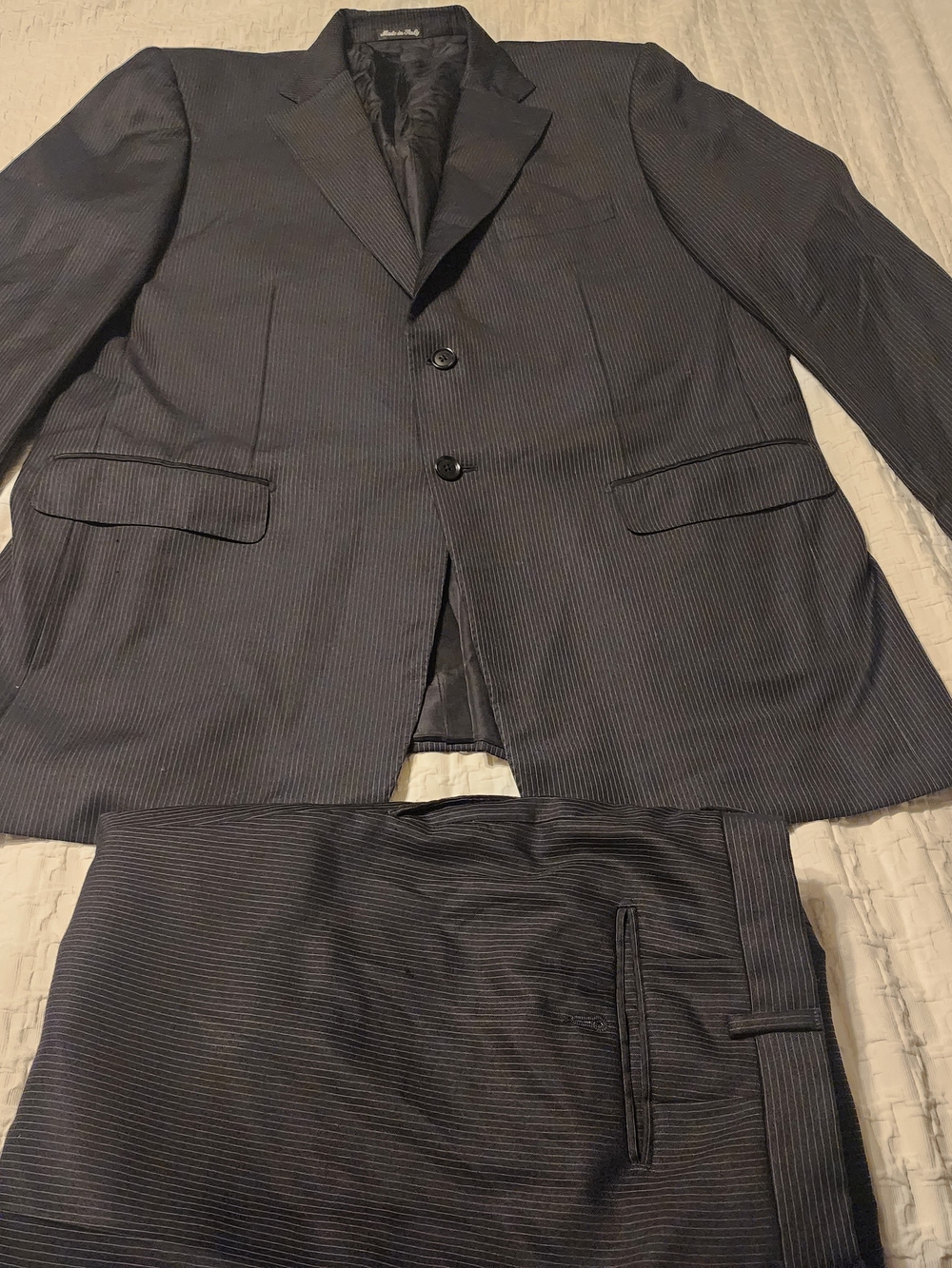 Pal Zileri Dark Navy Pinstripe Two-Piece Suit